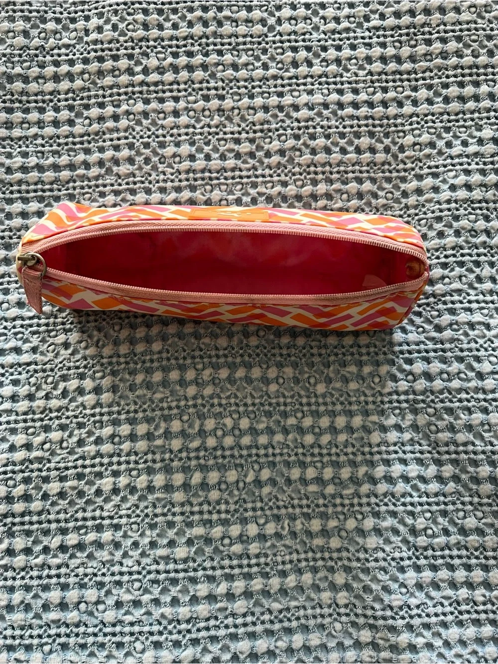 Scout Pink and Orange Chevron Pencil Pouch - Scout